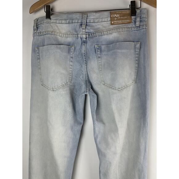 One x OneTeaspoon Awesome Baggies Denim Boyfriend Jeans Distressed Light Wash 28 - Picture 3 of 13